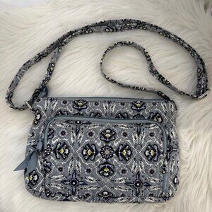 era Bradley Quilted Crossbody Bag | Gray Floral Print | Lightweight